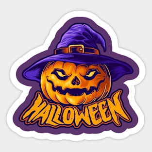 Halloween Character Jack-O-Lantern Head Sticker